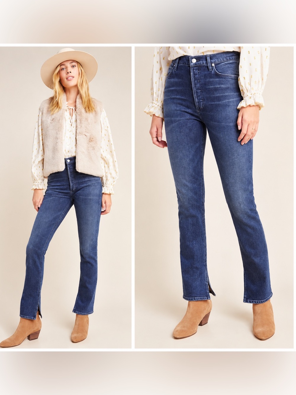 NWT Citizens of Humanity Olivia Long High Rise Slim Jeans Dark Wash Size 25